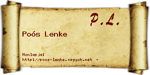 Poós Lenke névjegykártya